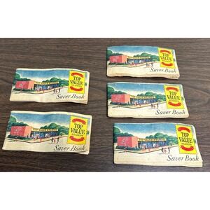 TOP VALUE Yellow Trading Stamps  Lot 5 Saver Books 5 FULL